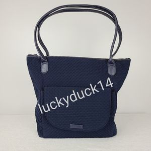 Vera Bradley Carson North South Tote Bag Navy Blue NWT